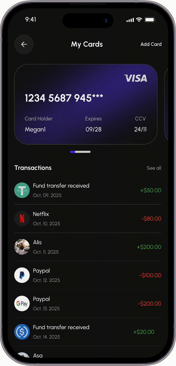 Your Cards. Your Control.